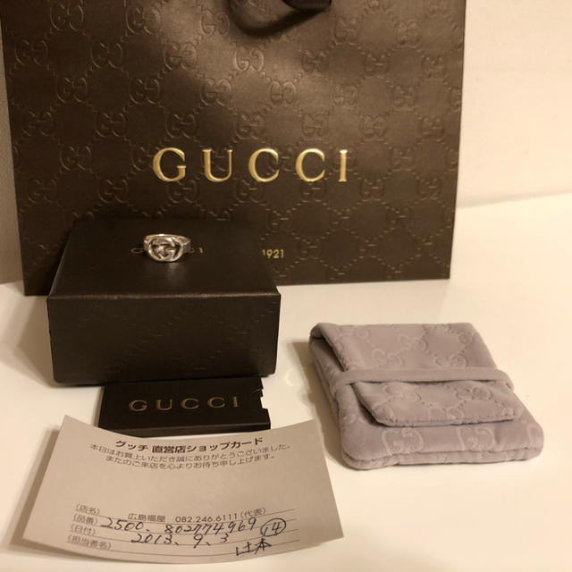Gucci(グッチ)のau様専用 GUCCI リング 8号 14号 正規品 レディースのアクセサリー(リング(指輪))の商品写真