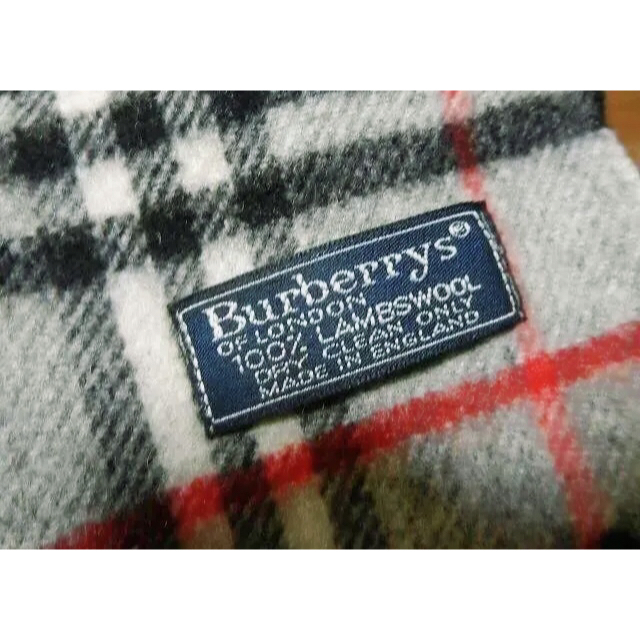 BURBERRY(バーバリー)の【バーバリー★BURBERRY】ウールマフラーグレー・英国製★ レディースのファッション小物(マフラー/ショール)の商品写真