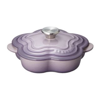 ルクルーゼ(LE CREUSET)の最終 レア ルクルーゼ プレートフルール ブルーベルパープル 蓋付き(鍋/フライパン)