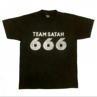 シックスシックスシックス(666)のチームサタン TEAM SATAN ブラック&シルバー XL(Tシャツ/カットソー(半袖/袖なし))