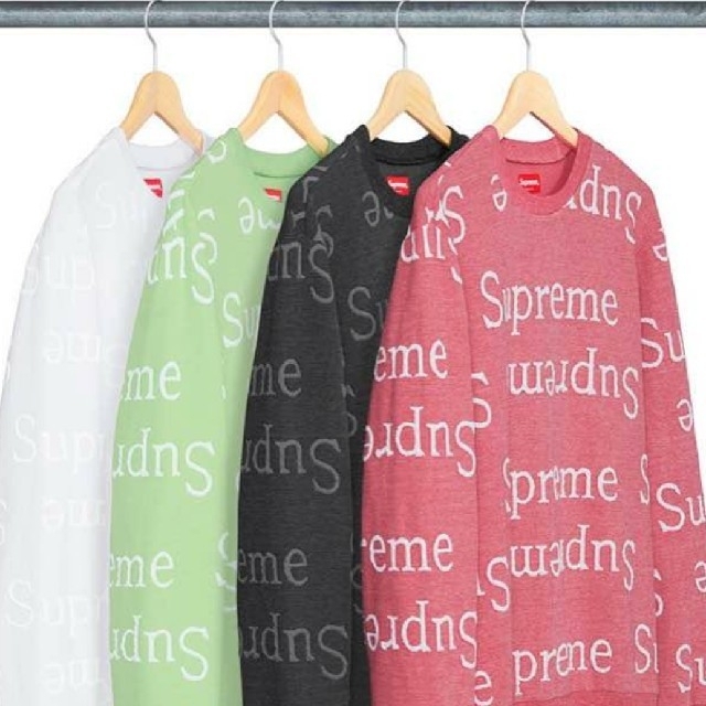 Supreme(シュプリーム)の格安★supreme jacquard logo crewneck★美品 メンズのトップス(スウェット)の商品写真