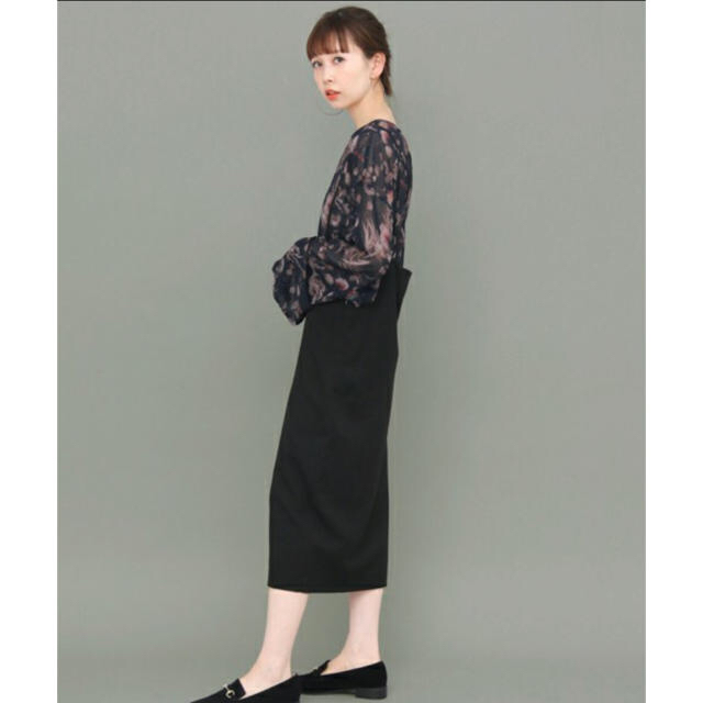 KBF(ケービーエフ)のkbf バッククロスハイウエストスカート ブラック レディースのスカート(ロングスカート)の商品写真