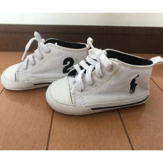 ポロラルフローレン(POLO RALPH LAUREN)のラルフローレン ファーストシューズ  ベビーシューズ 白  10cm(スニーカー)