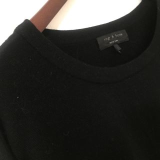 ラグアンドボーン(Rag & Bone)のｒａｇ　＆　ｂｏｎｅ　new　yorks　ブラック　後ろ下がりセーター　Ｓ(カットソー(長袖/七分))