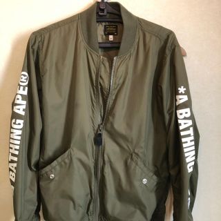 アベイシングエイプ(A BATHING APE)の正規品美品エイプ薄手ナイロンジャケット(ナイロンジャケット)