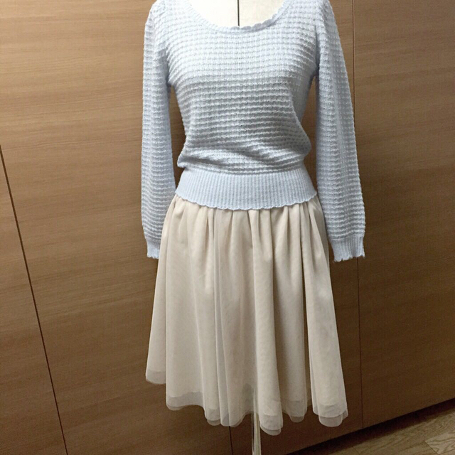 WILLSELECTION(ウィルセレクション)のニットプルオーバー♡チュールスカート レディースのスカート(ひざ丈スカート)の商品写真