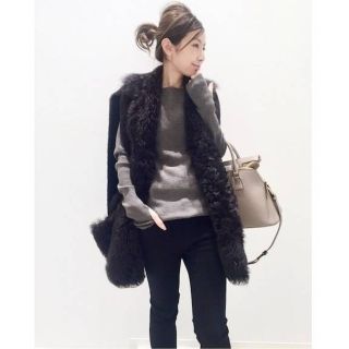 アパルトモンドゥーズィエムクラス(L'Appartement DEUXIEME CLASSE)のアパルトモン  ボートネック RIB KNIT  指ぬきニット   ブラウン(ニット/セーター)