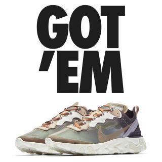 アンダーカバー(UNDERCOVER)のNIKE REACT ELEMENT 87 UNDERCOVER 28.5(スニーカー)