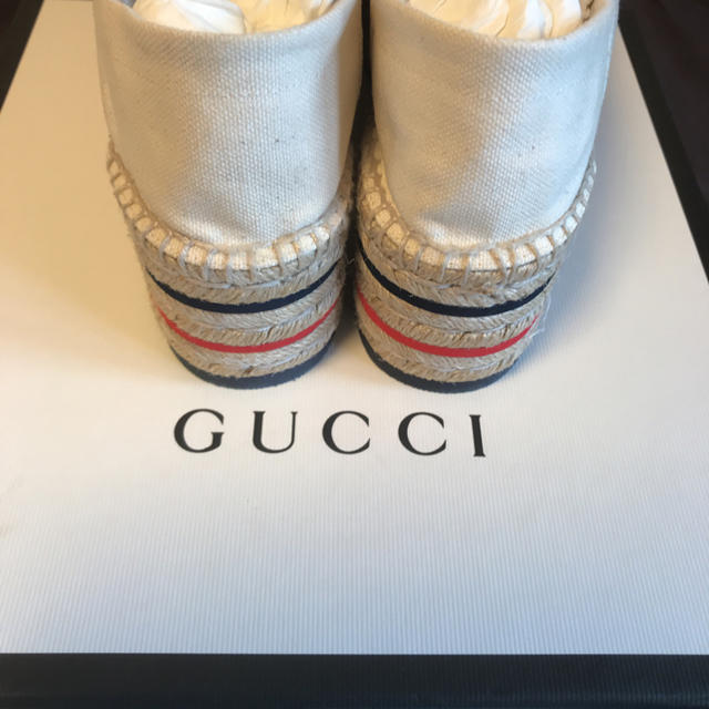 Gucci(グッチ)のgucci  今期人気  gucci ロゴ 厚底 エスパドリーユ 36  レディースの靴/シューズ(スニーカー)の商品写真