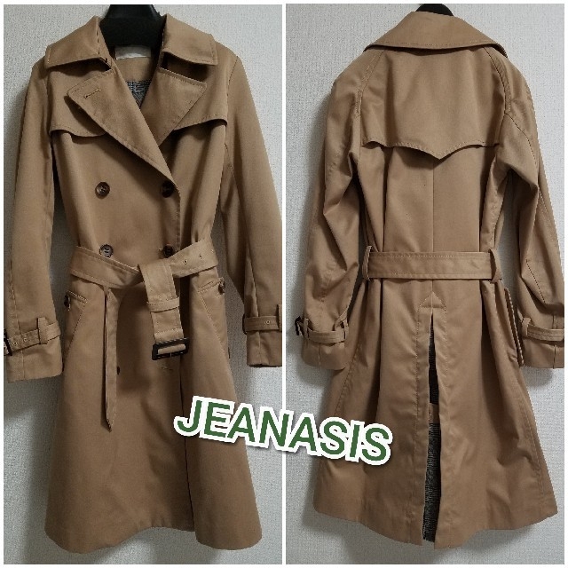 JEANASIS(ジーナシス)の値下げ♡JEANASIS♡裏地がチェックで可愛いトレンチコート レディースのジャケット/アウター(トレンチコート)の商品写真