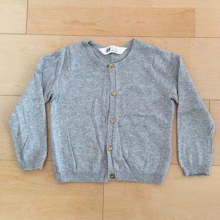 エイチアンドエム(H&M)のキッズ カーディガン グレー 90センチ(カーディガン)