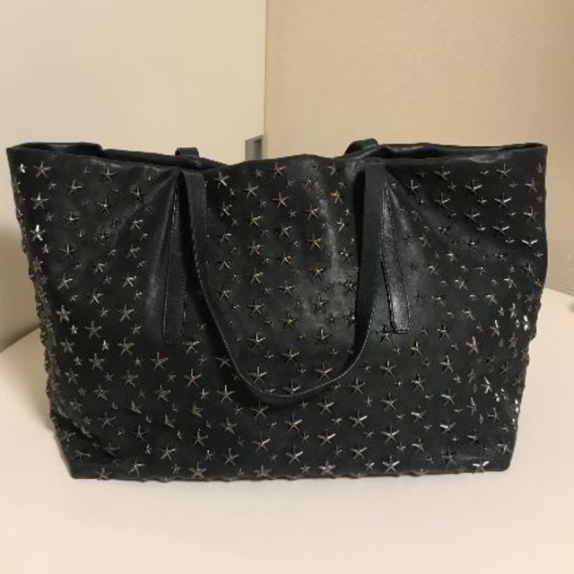 メーカー直売】 CHOO JIMMY - トートバッグ レザー:紺 スタースタッズ