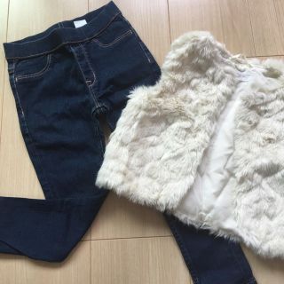 H&M/デニムスキ&ファーベス キッズ(パンツ/スパッツ)