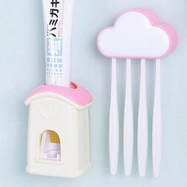 歯磨きが楽しくなる 歯磨き粉ディスペンサー 歯ブラシホルダー 選べる3色の通販 By ことり S Shop ラクマ