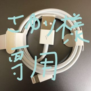 アップル(Apple)のさゆり様専用 新品 充電ケーブル 2つ(バッテリー/充電器)