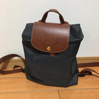 ロンシャン(LONGCHAMP)の"aiko様専用"LONGCHAMP リュック グレー(リュック/バックパック)