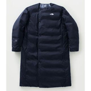 ハイク(HYKE)のHYKE x NORTH FACE ライトダウンコート ネイビー S 新品(ダウンコート)