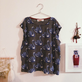アトリエドゥサボン(l'atelier du savon)のKARINE スワンジャガード半袖Tシャツ(Tシャツ(半袖/袖なし))