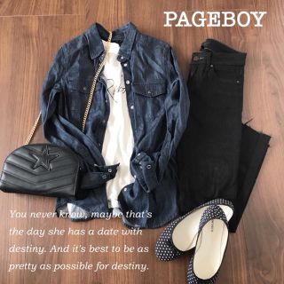 ページボーイ(PAGEBOY)の【新品】PAGEBOYデニムシャツ♡(シャツ/ブラウス(長袖/七分))