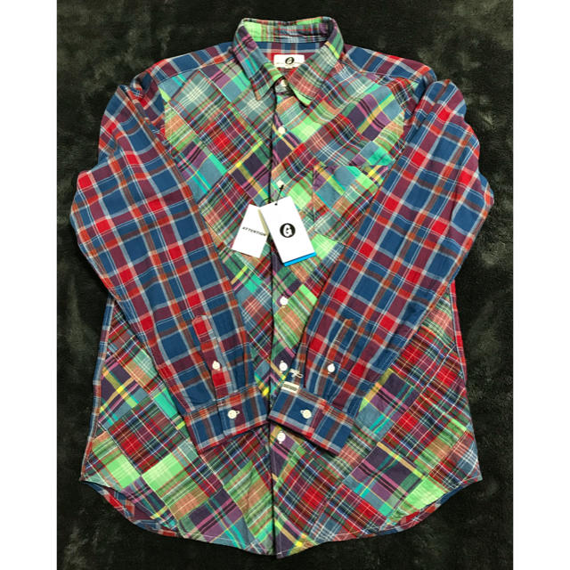 GOODENOUGH Front Patch Work Madras Shirt