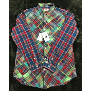 グッドイナフ(GOODENOUGH)のGOODENOUGH Front Patch Work Madras Shirt(その他)