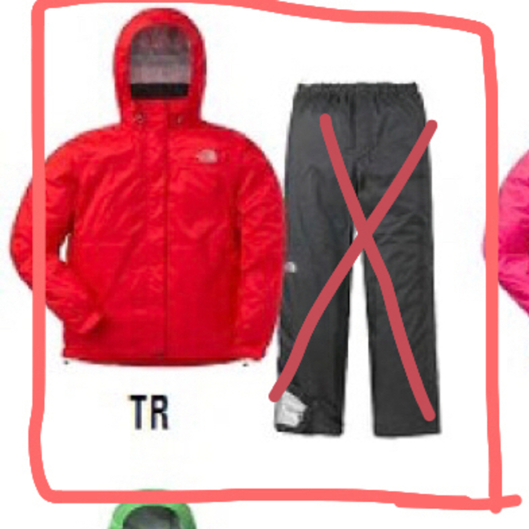 THE NORTH FACE(ザノースフェイス)のレインコート 注！上のみ レディースS レディースのファッション小物(レインコート)の商品写真