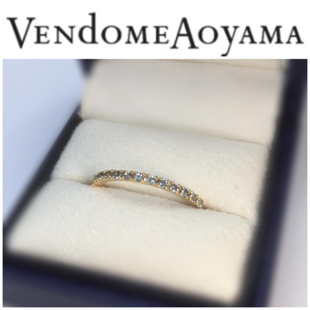 Vendome Aoyama(ヴァンドームアオヤマ)のみん様専用 ヴァンドーム青山 レア!K18 アクアマリンハーフエタニティリング レディースのアクセサリー(リング(指輪))の商品写真