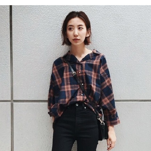 即完売 moussy チェックシャツ