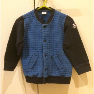 プチバトー(PETIT BATEAU)のプチバトー キルティング  カーディガン(カーディガン)