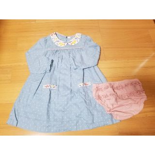 ボーデン(Boden)のBaby Bodenボーデン刺繍ワンピース。パンツ付き(ワンピース)