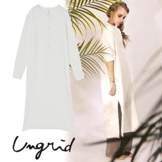 アングリッド(Ungrid)のUngrid のスリットリンクルシャツワンピース(ロングワンピース/マキシワンピース)