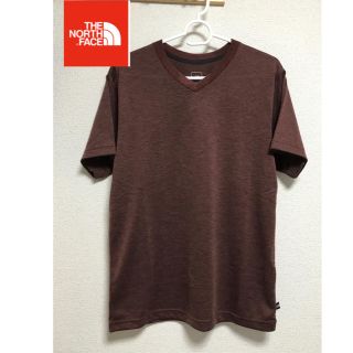 ザノースフェイス(THE NORTH FACE)の未使用★ノースフェイス VネックTシャツ メンズM ブラウン 高級ウール混素材(Tシャツ/カットソー(半袖/袖なし))