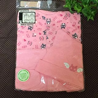 ニシマツヤ(西松屋)の新品 可愛いコンビドレス 帽子付♪ 50〜60㌢(カバーオール)