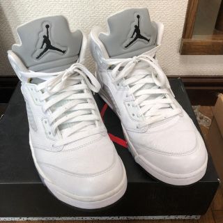 ナイキ(NIKE)のAir jordan 5 メタリックシルバー(スニーカー)