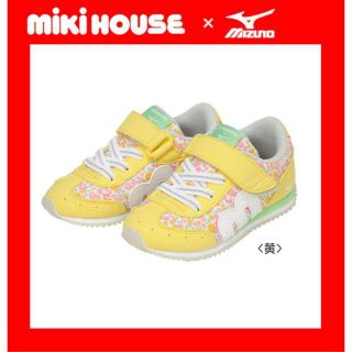 ミキハウス(mikihouse)のひめこ様専用！　ミキハウス　ミズノコラボレーション　小花柄キッズシューズ(スニーカー)