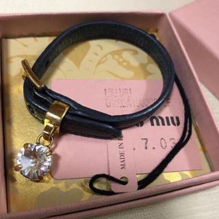 miu miu ブレスレット 新品未使用 ブラック jkilstest.com