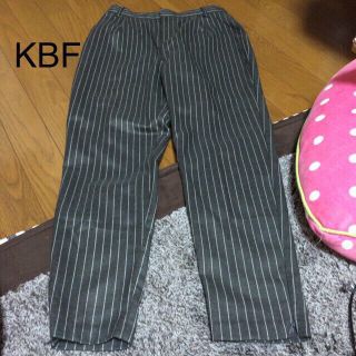 ケービーエフ(KBF)のKBFストライプパンツグレー未使用(ワークパンツ/カーゴパンツ)