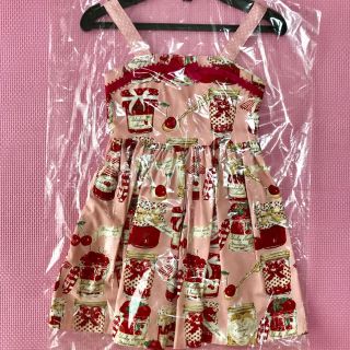 シャーリーテンプル(Shirley Temple)の【新品】♡シャーリーテンプル ジャム瓶プリント ジャンパースカート♡(ワンピース)