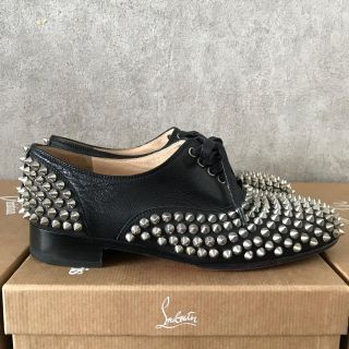 クリスチャンルブタン(Christian Louboutin)の正規品 ルブタン スパイク ローファー♡シルバースタッズ×ブラック(ハイヒール/パンプス)