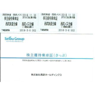 西武鉄道西武バス株主優待券　2枚(鉄道乗車券)