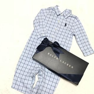 ラルフローレン(Ralph Lauren)の＊Olive様 専用＊新品✨ウィンドウ ペン チェック カバーオール 6M/70(ロンパース)