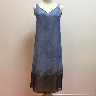 ボディドレッシングデラックス(BODY DRESSING Deluxe)のBODY DRESSING ペチコート付 ワンピース(used・美品)ブルー・M(ひざ丈ワンピース)