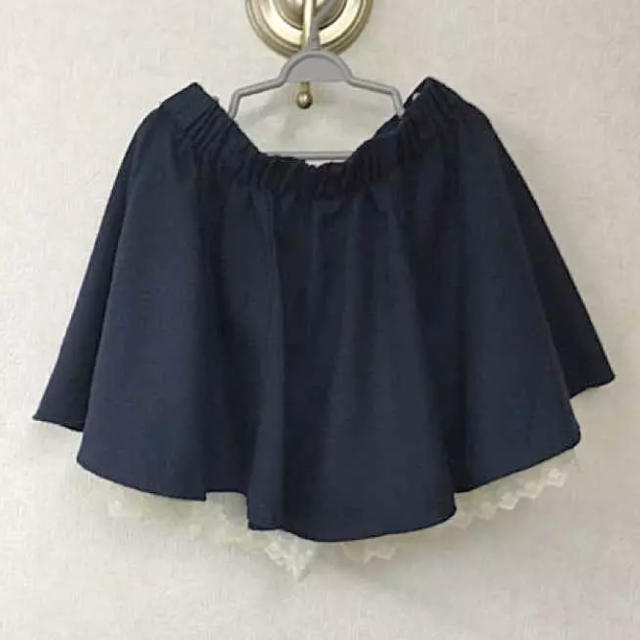 レース付き  フレアースカート キッズ/ベビー/マタニティのキッズ服女の子用(90cm~)(スカート)の商品写真