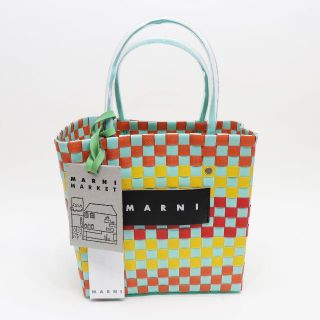 マルニ(Marni)の新品 マルニ フラワーカフェ ピクニックバッグ トートバッグ カゴバッグ ライム(かごバッグ/ストローバッグ)