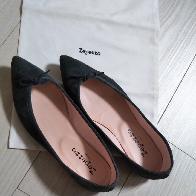 repetto　グレーフラットシューズ