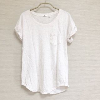 ユニクロ(UNIQLO)のUNIQLO ユニクロ ポケット付ロールアップ半袖ネップTシャツS(Tシャツ(半袖/袖なし))