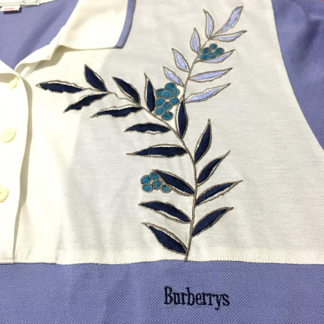 BURBERRY(バーバリー)のBURBERRY ヴィンテージ ポロシャツ バーバリー バイカラー 激レア  レディースのトップス(ポロシャツ)の商品写真