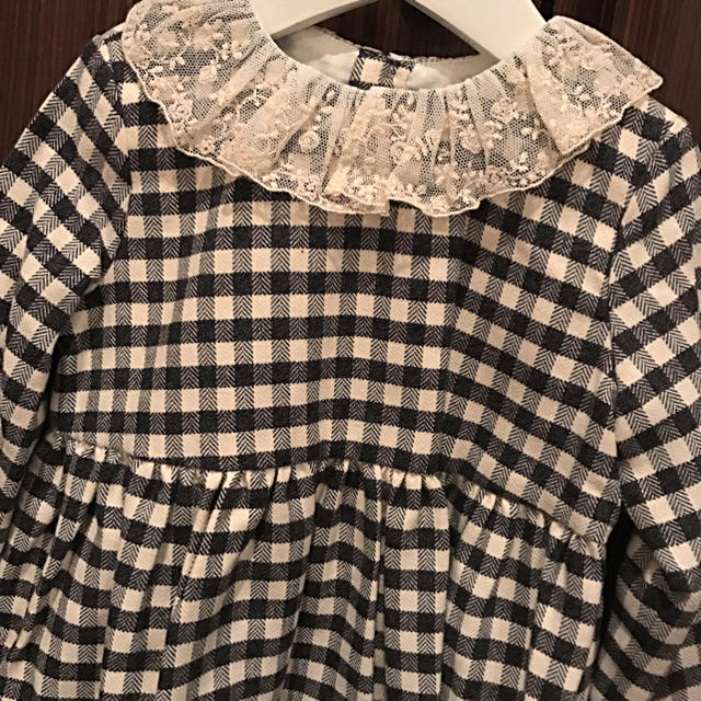 Bonpoint(ボンポワン)のボンポワン 18AW ギンガムチェックワンピース 6ans 新品 キッズ/ベビー/マタニティのキッズ服女の子用(90cm~)(ワンピース)の商品写真