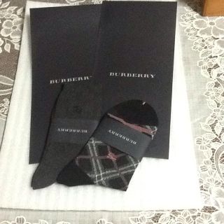 バーバリー(BURBERRY)の新品未使用 バーバリー ソックス2足  ラッピング袋2枚  プレゼントにも(ソックス)