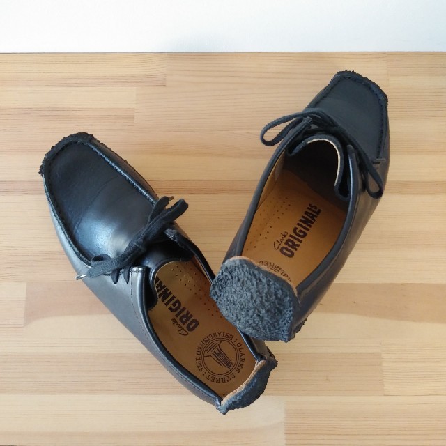 clarks natalie black leather - ブーツ